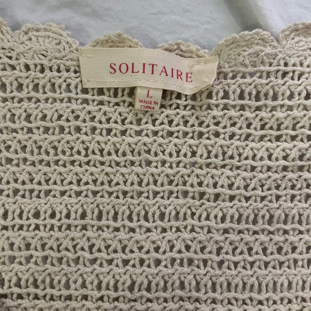 Bohemian Top & Pant Crochet Lace Pattern Set by Solitaire Size L, fits like M. - Picture 5 of 5